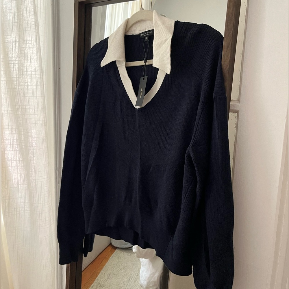 NWT Rag & Bone Brianne Polo Sweater